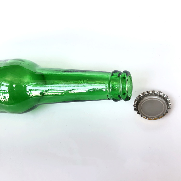 12.5oz 350ml green glass bottle for beer with crown cap packaging