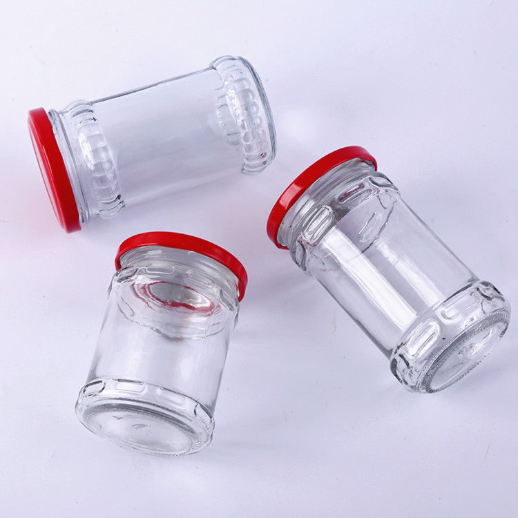 wholesale 100ml-280ml glass canning jars pickle jar with metal lid