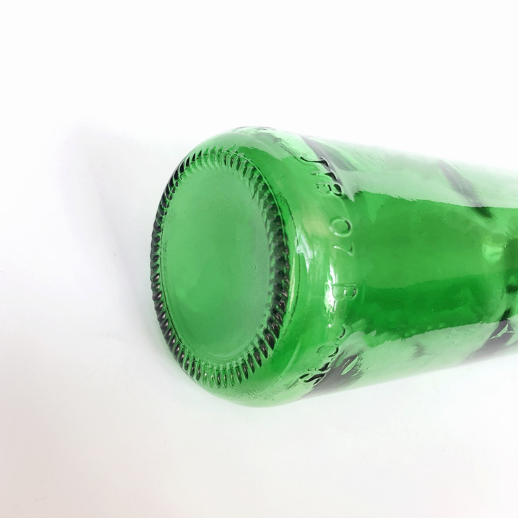 12.5oz 350ml green glass bottle for beer with crown cap packaging