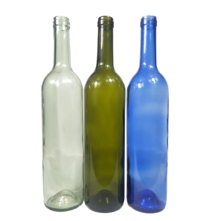 Wholesale 750ml antique green glass wine bottle