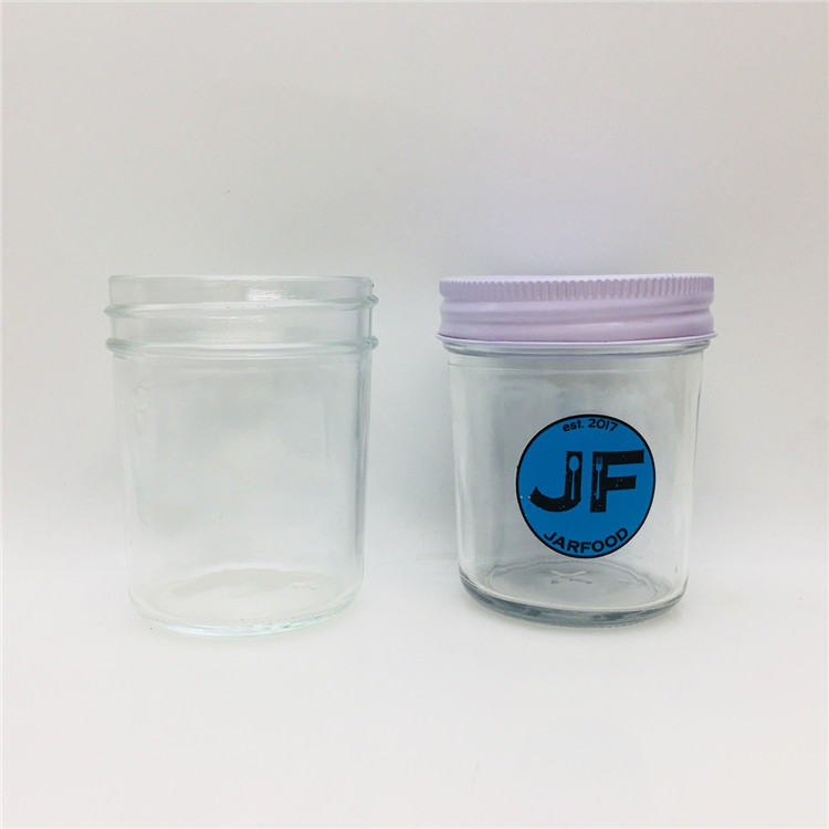 reusable 200ml 8oz straight glass jelly jar mason storage jar salt packaging containers