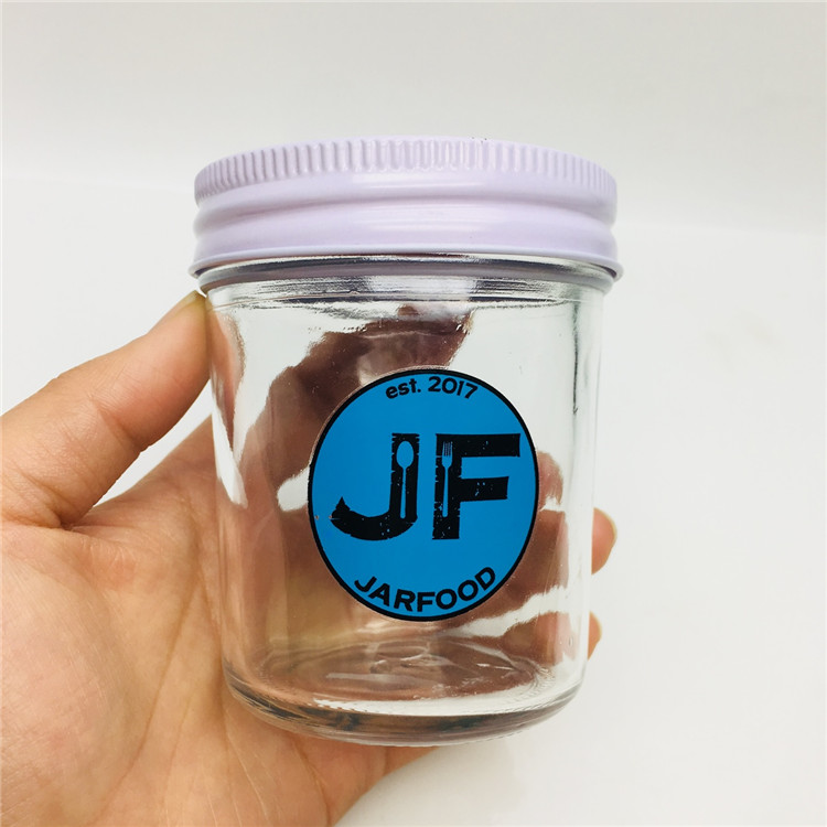 reusable 200ml 8oz straight glass jelly jar mason storage jar salt packaging containers