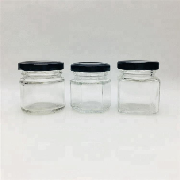 25ml 1oz small glass jar 30 gram for honey candle with metal twist off lid