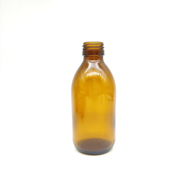 Oral liquid syrup bottle pharmaceutical amber glass bottle 250ml amber bottle