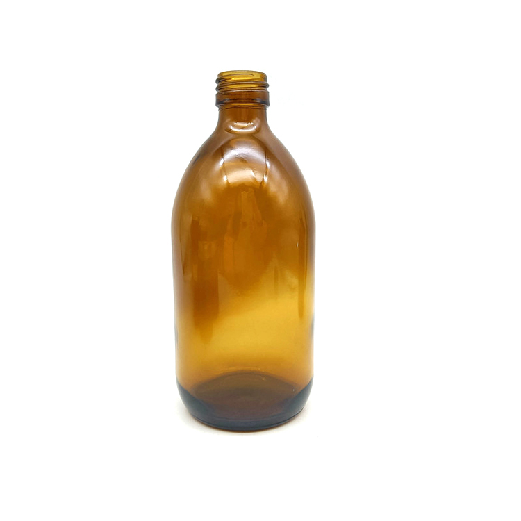Wholesale 500ml Pharmaceutical Medicine Glass Bottle Amber Oral Liquid Bottle With Lid