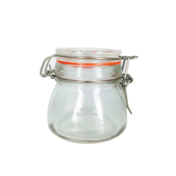 500ml 750ml 1000ml swing top glass jar clip lid jars for cookie snacks rice food storage