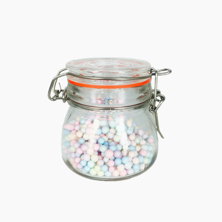 500ml 750ml 1000ml swing top glass jar clip lid jars for cookie snacks rice food storage