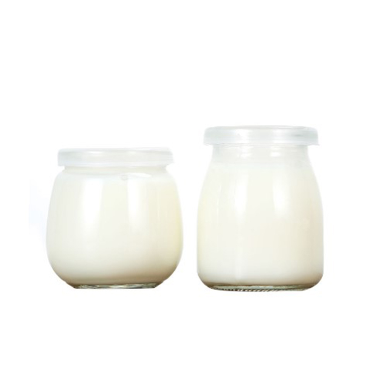 Wholesale 100ml Round Empty Milk Pudding Bottle Glass Yogurt Jars