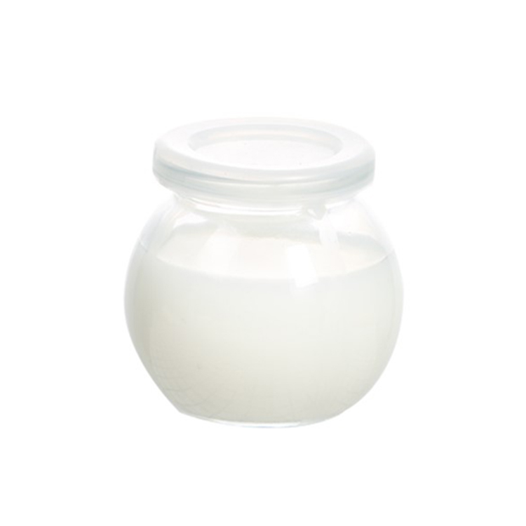 Wholesale 100ml Round Empty Milk Pudding Bottle Glass Yogurt Jars