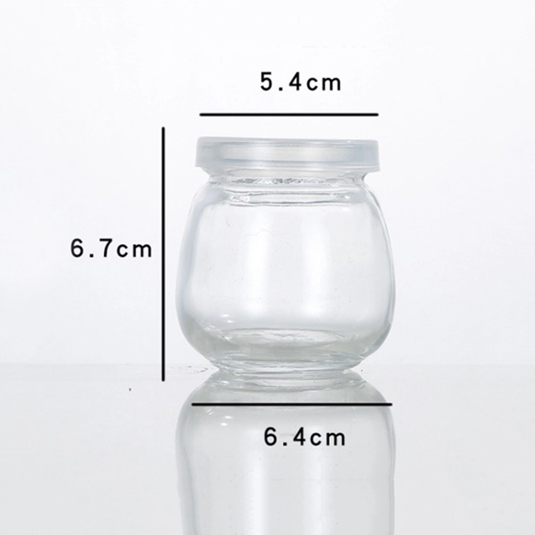 Wholesale 100ml Round Empty Milk Pudding Bottle Glass Yogurt Jars