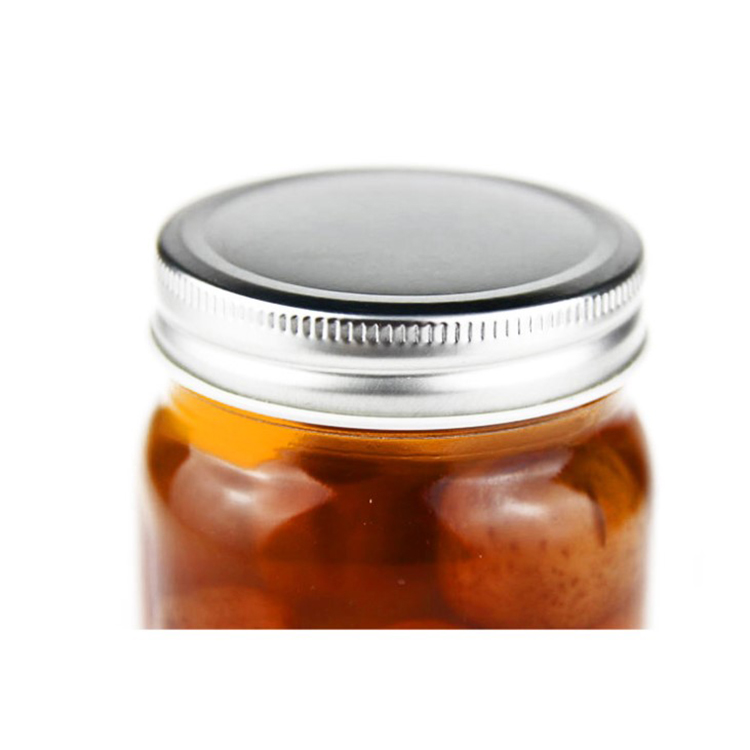 Custom 25oz 750ml empty glass mason jar with metal lid for jam jelly