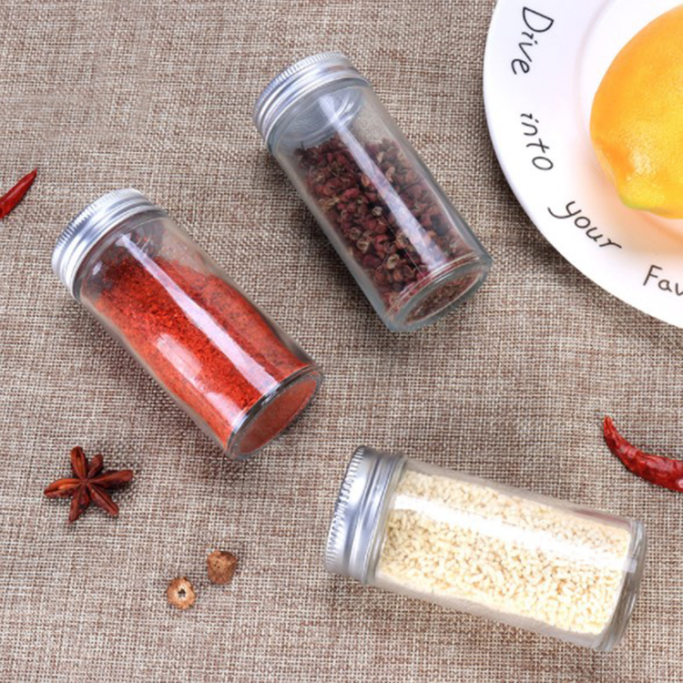 Hot Selling 90ml Glass Spice Bottles/3oz Empty Round Pepper Spice Bottle