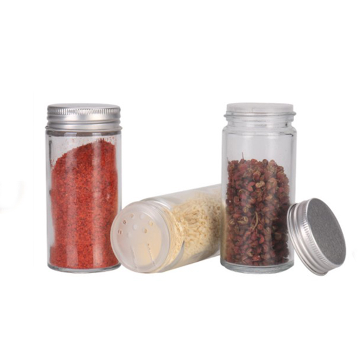 Hot Selling 90ml Glass Spice Bottles/3oz Empty Round Pepper Spice Bottle