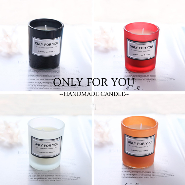 Hot sell colored 100ml 3oz candle holder soy wax glass scented canle jar for home decorative