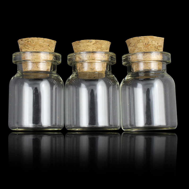 1ml 5ml 10ml 15ml mini gift holiday use borosilicate glass tube bottle sample bottle with cork wholesale