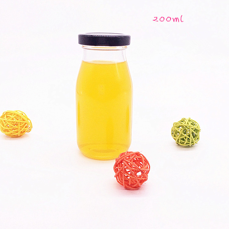 200ml 250ml 500ml 1000ml 8oz round shape milk coffee tea drink glass bottle bulk supplier wholesale