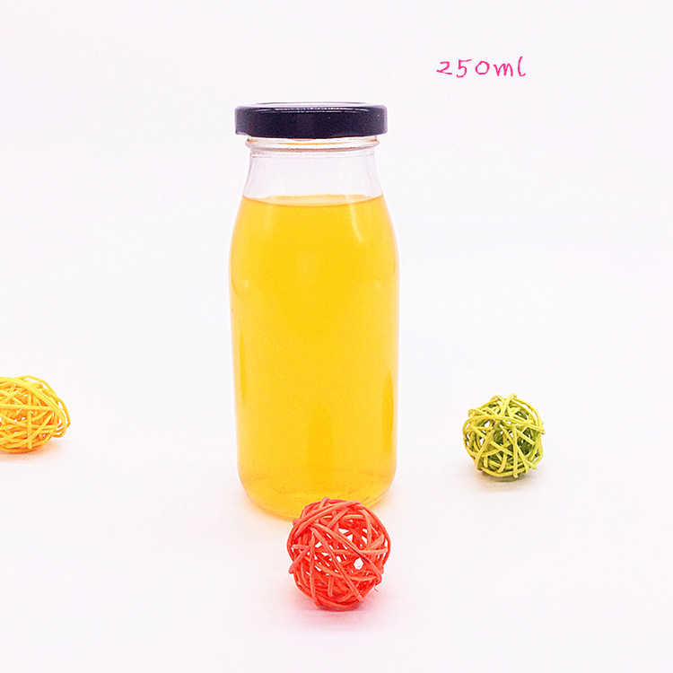 200ml 250ml 500ml 1000ml 8oz round shape milk coffee tea drink glass bottle bulk supplier wholesale