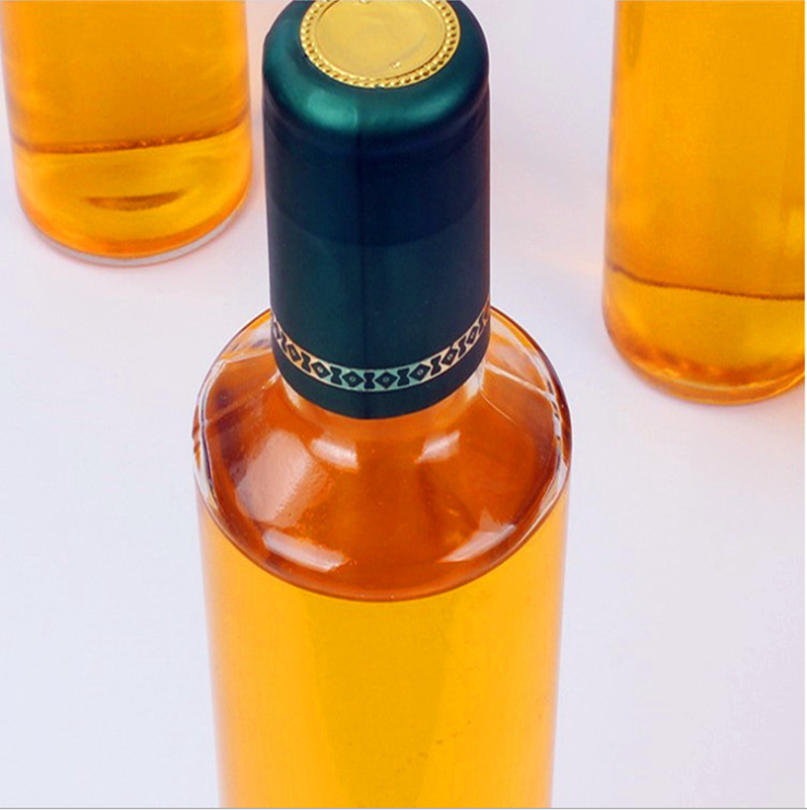 100ml 250ml 500ml 750ml 1000ml round shape olive oil green transparent glass bottle supplier  wholesale