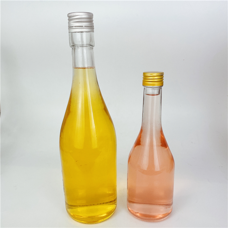 350ml 750ml round wine glass bottle with aluminum screw cap wholesale