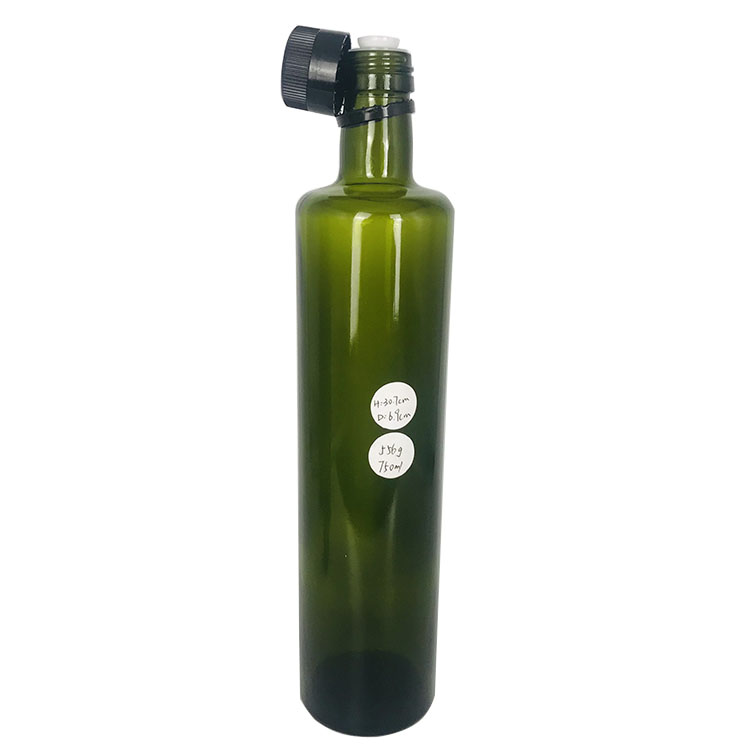 250ml 500ml 750ml 1000ml round dark green olive oil glass bottles wholesale