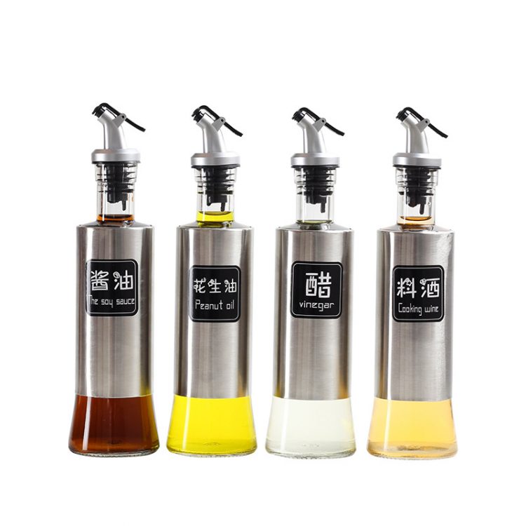 Kitchen Stainless Steel Spice Container Leakproof Olive Oil Cruet Drop Pot & Cooking Oil Bottle &spice bottle