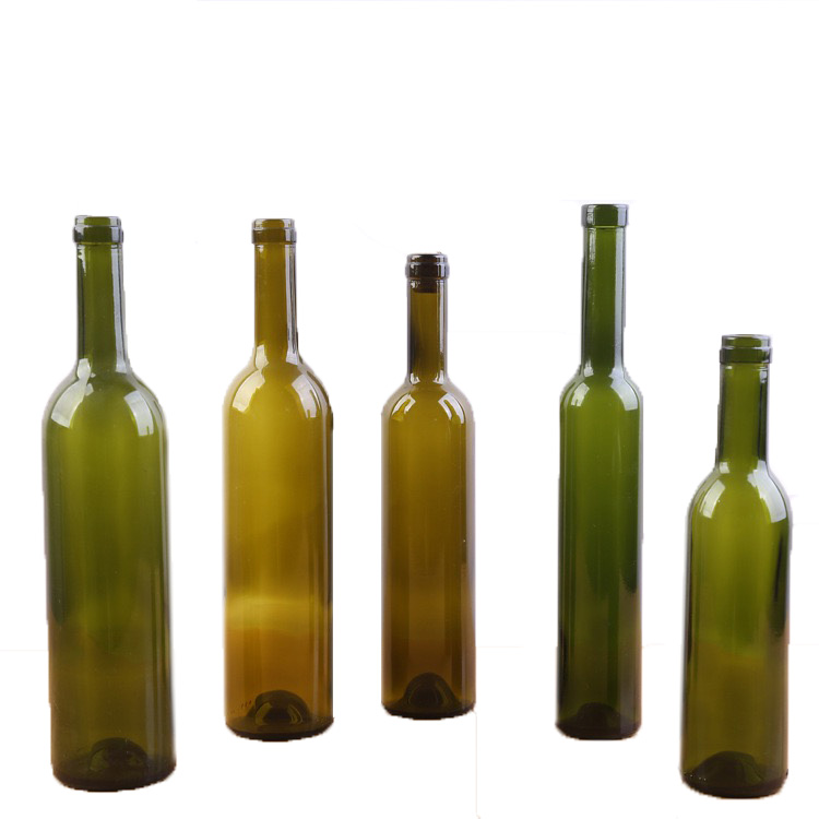 Wholesale 750ml Green Glass Beverage/Wine/Liquor Bottle