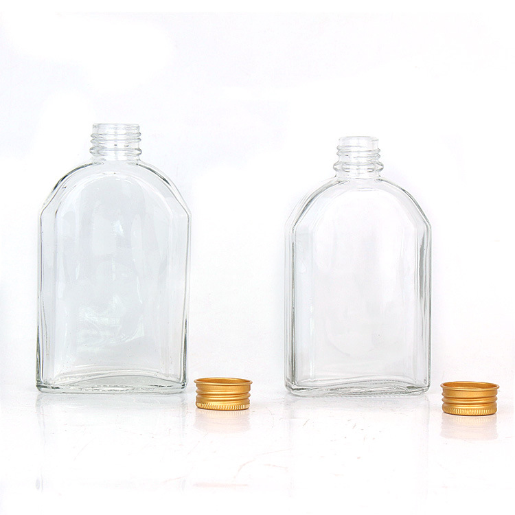 empty 187ml 200ml 250ml 375ml 500ml bulk flat glass wine bottles manufacturers