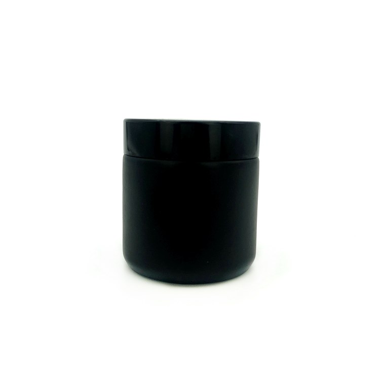 customize 4oz 100ml matte black glass cosmetic bottle for cream