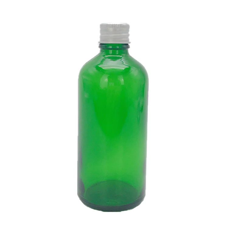 4oz 100ml green glass pharmaceutical bottle for medicine with screw cap