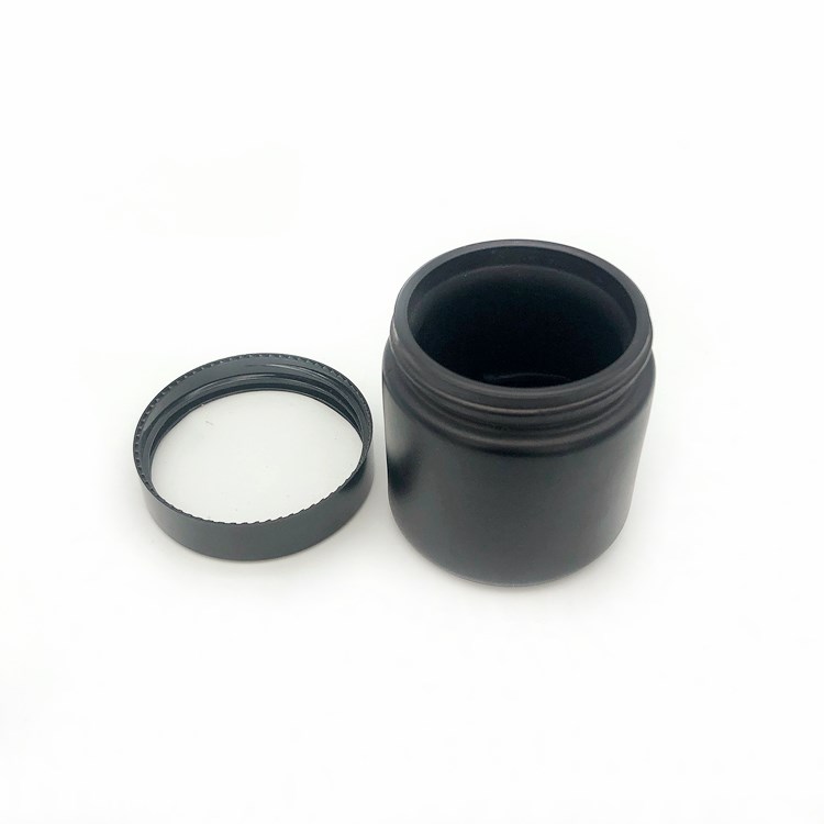 customize 4oz 100ml matte black glass cosmetic bottle for cream