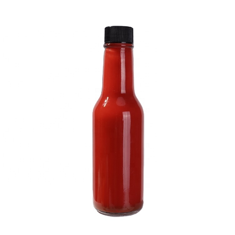 Woozy 150ml/ 250ml empty clear sauce glass bottles dressing chilli tomato and sauces bottle for sale