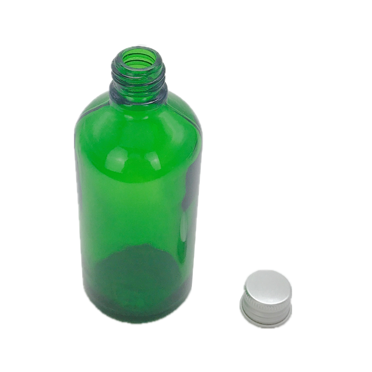 4oz 100ml green glass pharmaceutical bottle for medicine with screw cap