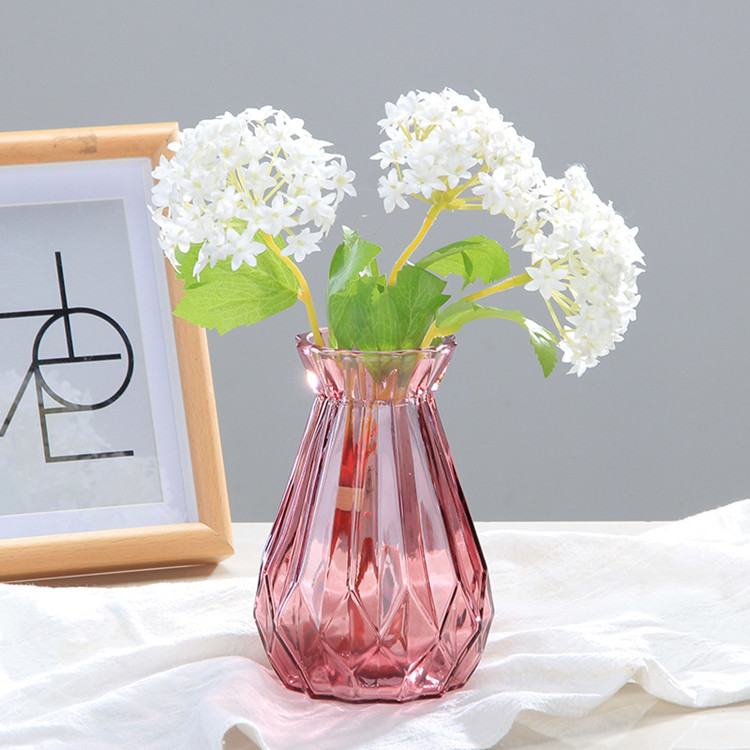 New design glass flower bottle glass vase for decoration