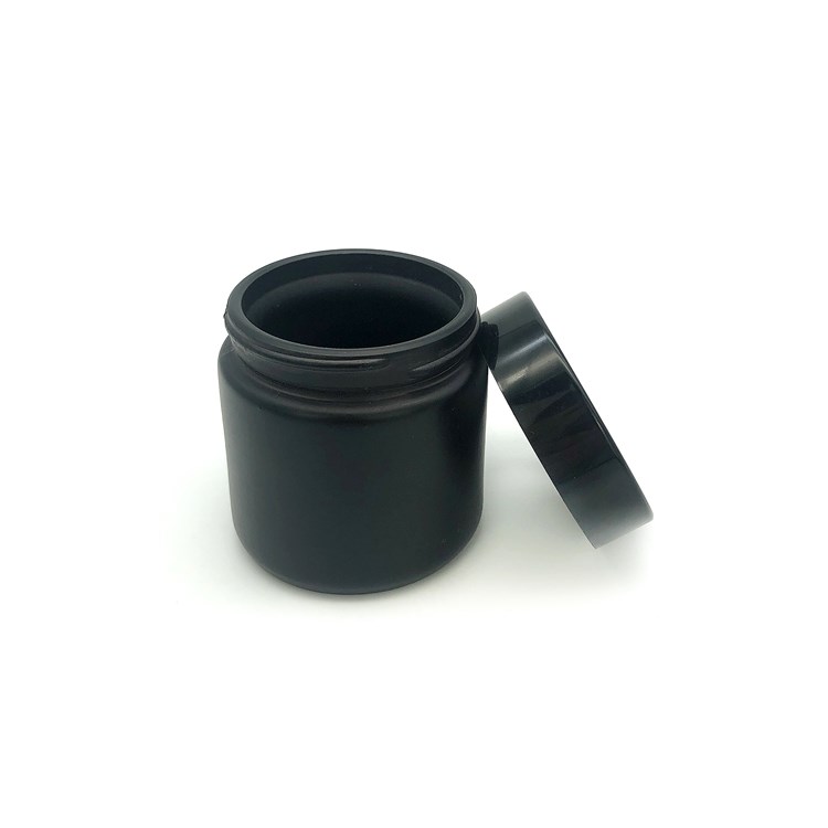 customize 4oz 100ml matte black glass cosmetic bottle for cream