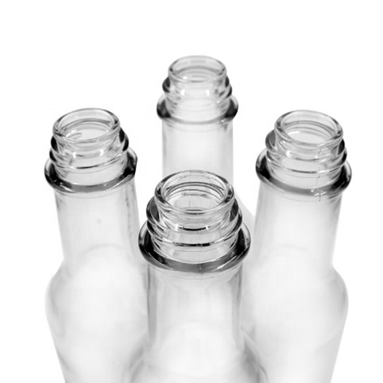 Popular 150ml clear round chili sauce glass bottle/cheaper spice bottle for sale