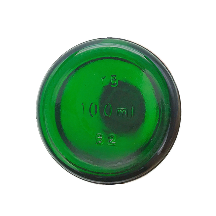 4oz 100ml green glass pharmaceutical bottle for medicine with screw cap