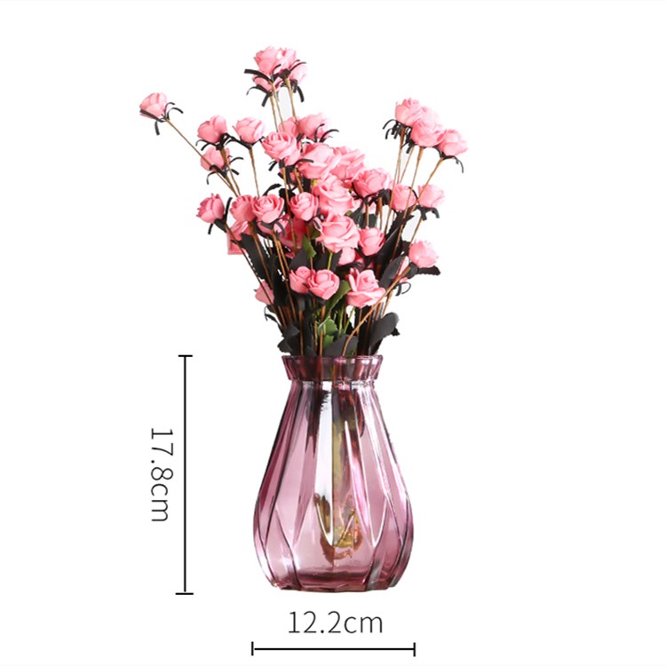 New design glass flower bottle glass vase for decoration