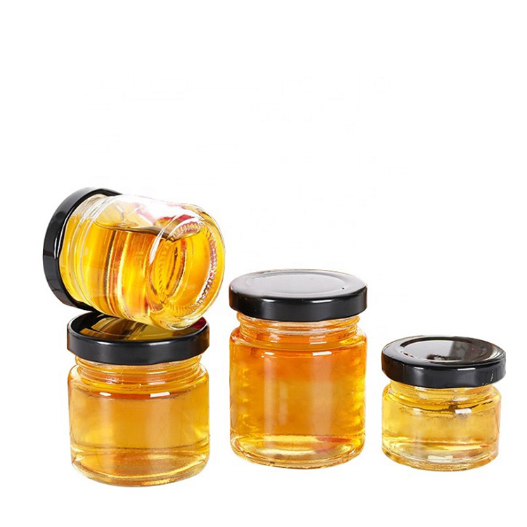 Mini Glass Honey Jam Container Jar 25ml with lid