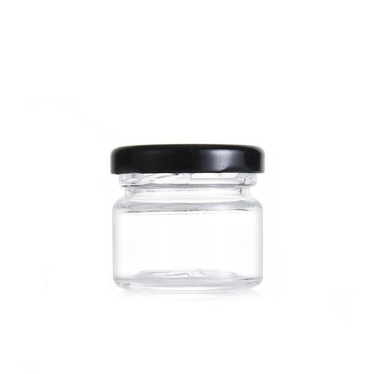 Mini Glass Honey Jam Container Jar 25ml with lid