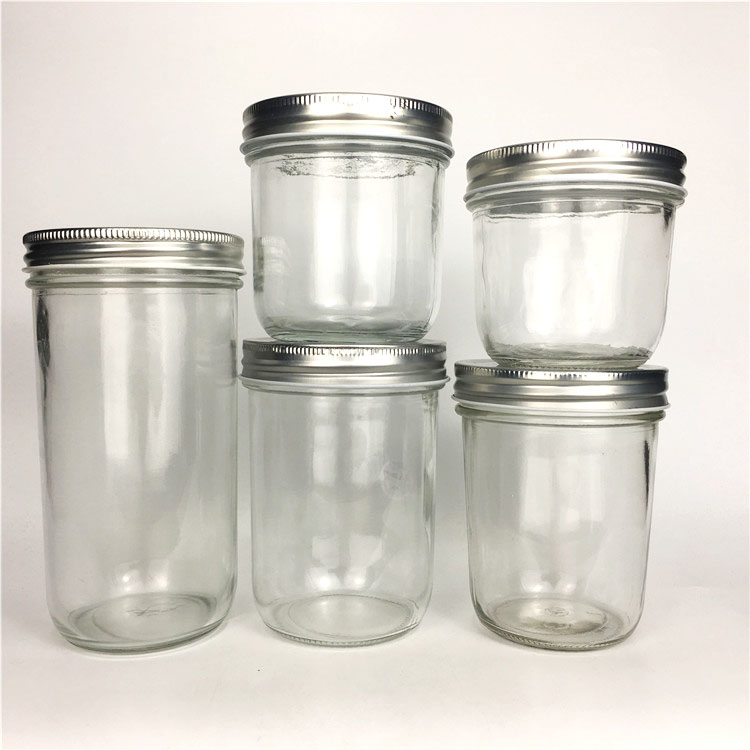 Wholesale 8oz 10oz 12oz 16oz 22oz round wide mouth glass mason jar for with screw lid