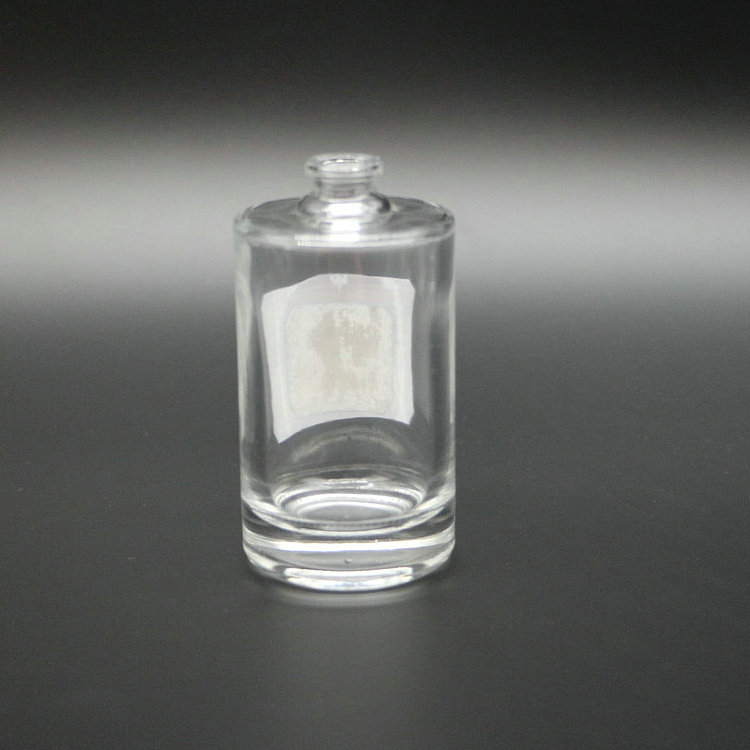 Cosmetic round 50ml refillable glass perfume spray bottle