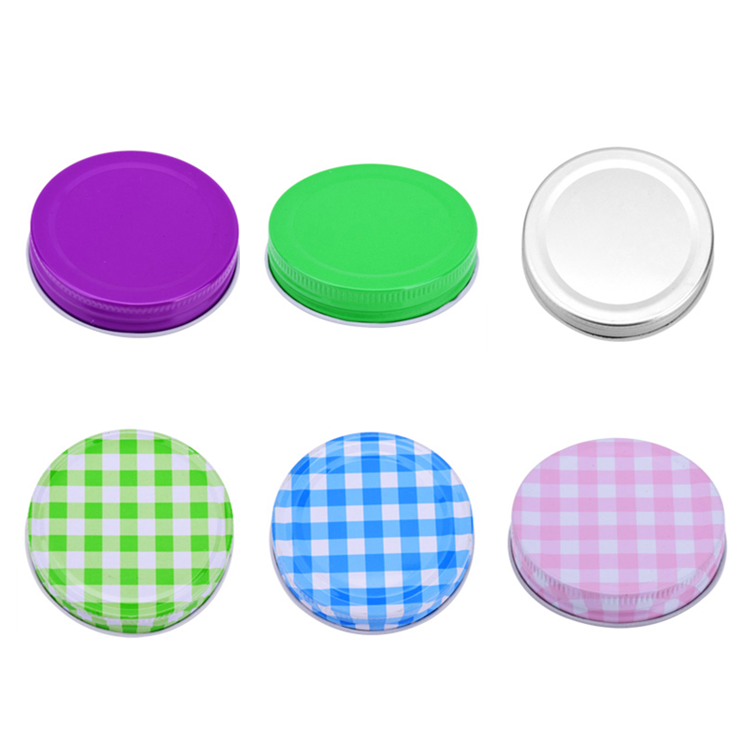 customize 70mm metal screw cap glass mason jar lid