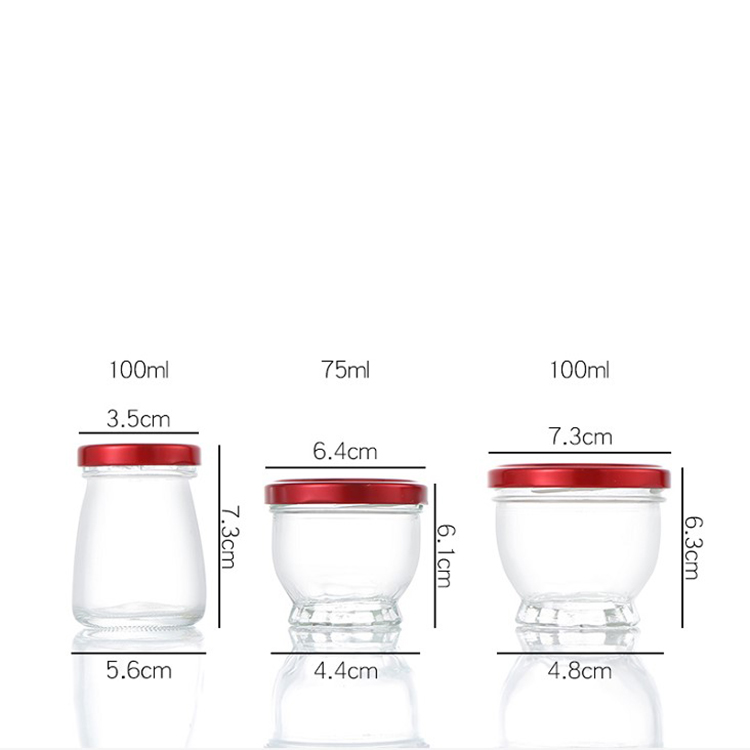 Transparent glass bottles jam jars glass bird nest honey jar of small glass jar