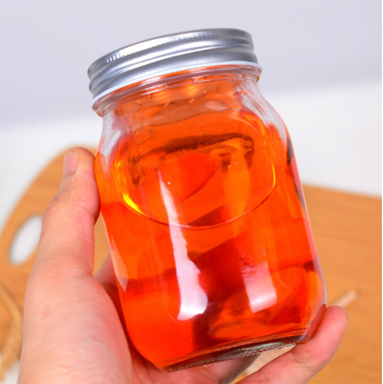 High quality glass mason jar with screw cap