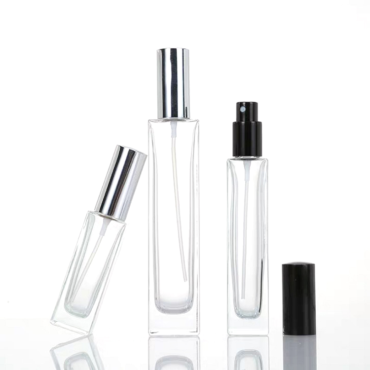 Factory Price Custom Made 30ml 50ml 100ml Square Atomizer Spray Glass Perfume Bottle