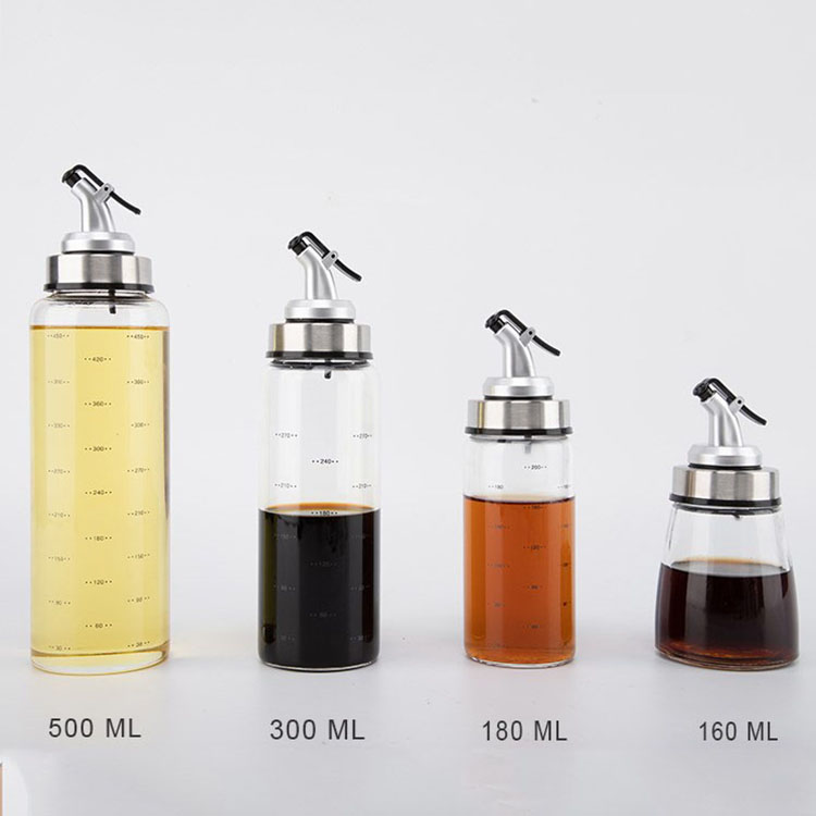 kitchen cooking tools oil dispenser olive oil and vinegar glass bottle