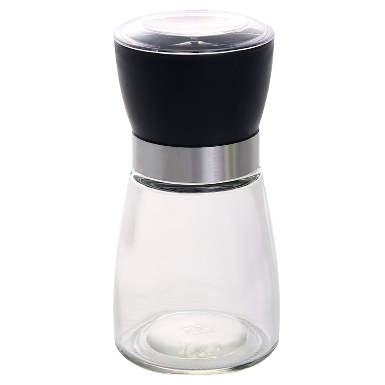 Hot selling kitchenware grinder glass bottle 180g for spice salt pepper condiment