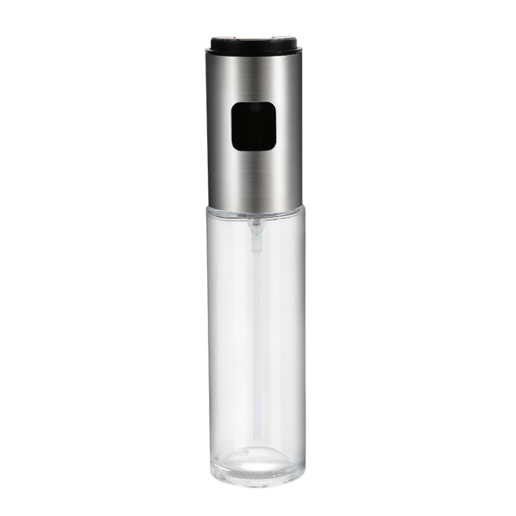 Hot 100ml glass olive oil mist spray bottle for kitchen cooking pump dispenser stainless steel