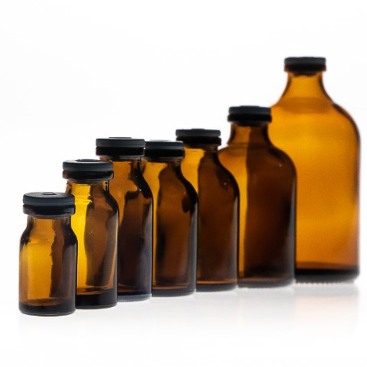 Factory direct sale small 100ml amber penicillin bottle medicine glass vial