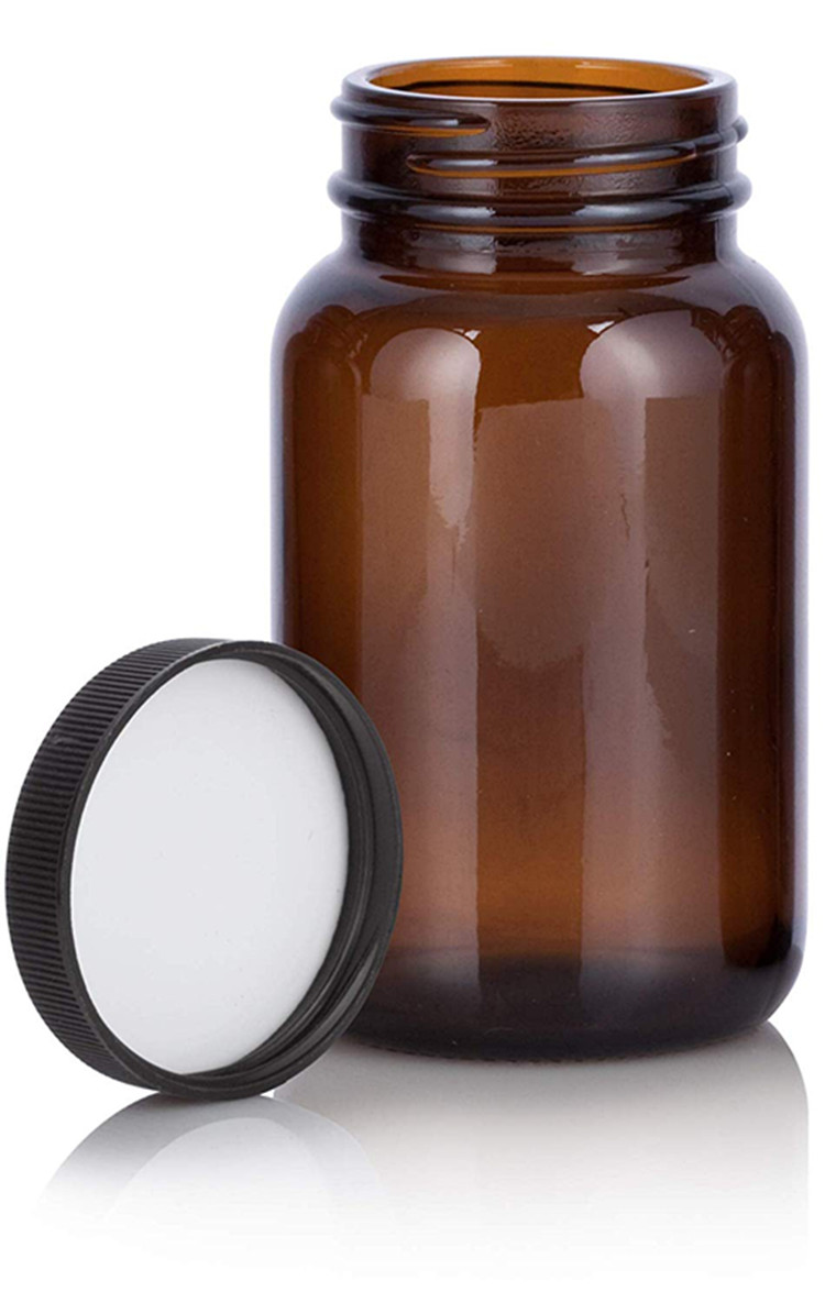 Pharmaceutical amber pill glass bottle/ medicine bottle